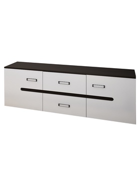 Тумба под ТВ 1600 Вегас, 1600х420х543, Венге/Белая эмаль МДФ  (артикул 10988698)  большой выбор товаров оптом и в розницу по низким ценам с доставкой