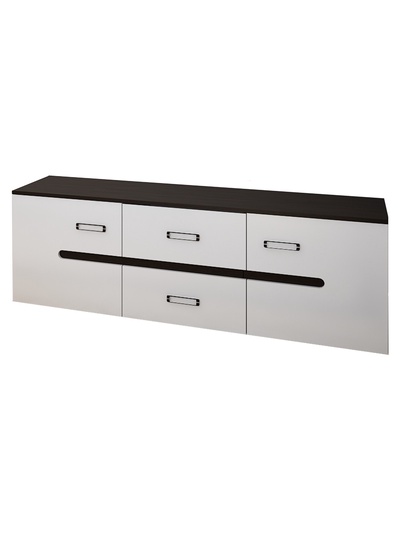 Тумба под ТВ «Вегас 1600», 1600×420×543 мм, цвет венге/белая эмаль МДФ