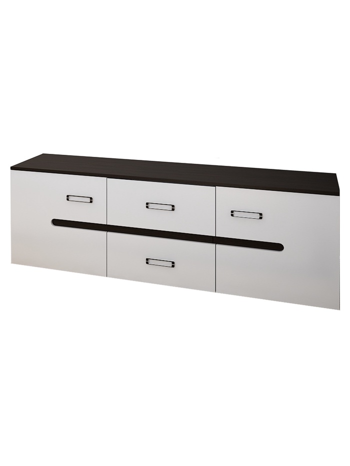 Тумба под ТВ «Вегас 1600», 1600×420×543 мм, цвет венге/белая эмаль МДФ - Фото 1