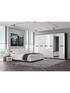 Тумба прикроватная Вегас, 500х374х350, Венге/Белая эмаль МДФ  (артикул 10988699)  большой выбор товаров оптом и в розницу по низким ценам с доставкой