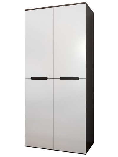 Шкаф двухстворчатый «Вегас», 1000×606×2236 мм, цвет венге/белая эмаль МДФ