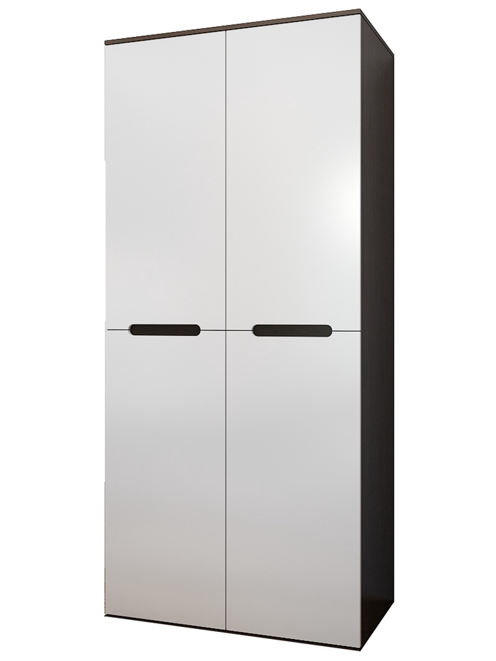 Шкаф двухстворчатый «Вегас», 1000×606×2236 мм, цвет венге/белая эмаль МДФ - Фото 1