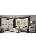 Шкаф двухстворчатый Вегас, 1000х606х2236, Венге/Белая эмаль МДФ 10988702