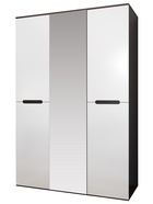 Шкаф трехстворчатый с зеркалом Вегас, 1500х606х2236, Венге/Белая эмаль МДФ 10988703