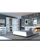 Шкаф трехстворчатый с зеркалом Вегас, 1500х606х2236, Венге/Белая эмаль МДФ 10988703