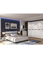 Кровать двуспальная «Вегас», 1600×2000 мм, цвет венге/белая эмаль МДФ - Фото 2