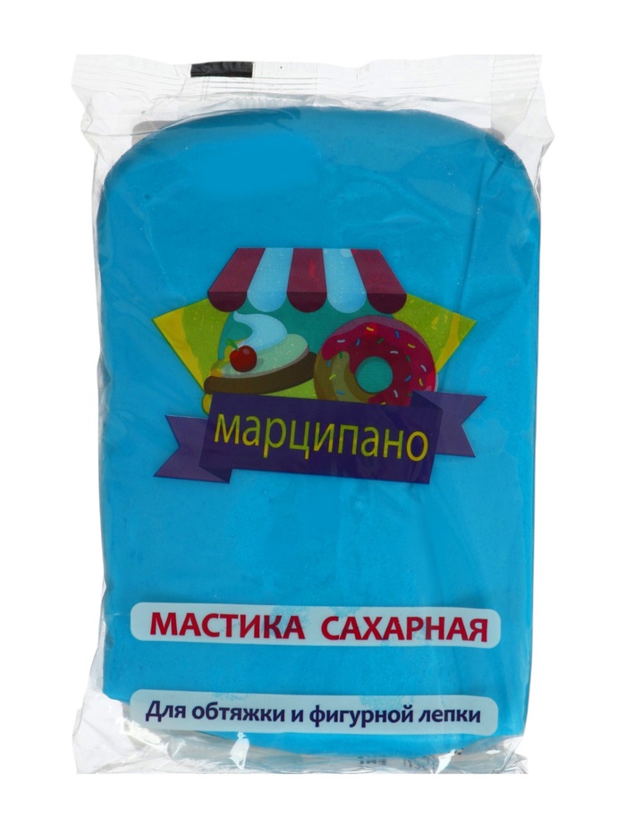 Мастика сахарная, голубая, для обтяжки и фигурной лепки, 1 кг - Фото 1