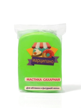 Мастика сахарная, зеленая, для обтяжки и фигурной лепки, 1 кг