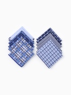 Платки носовые мужские «Этель», 30×30 см, набор 12 шт., 100% хлопок, синие, рисунок МИКС - Фото 3