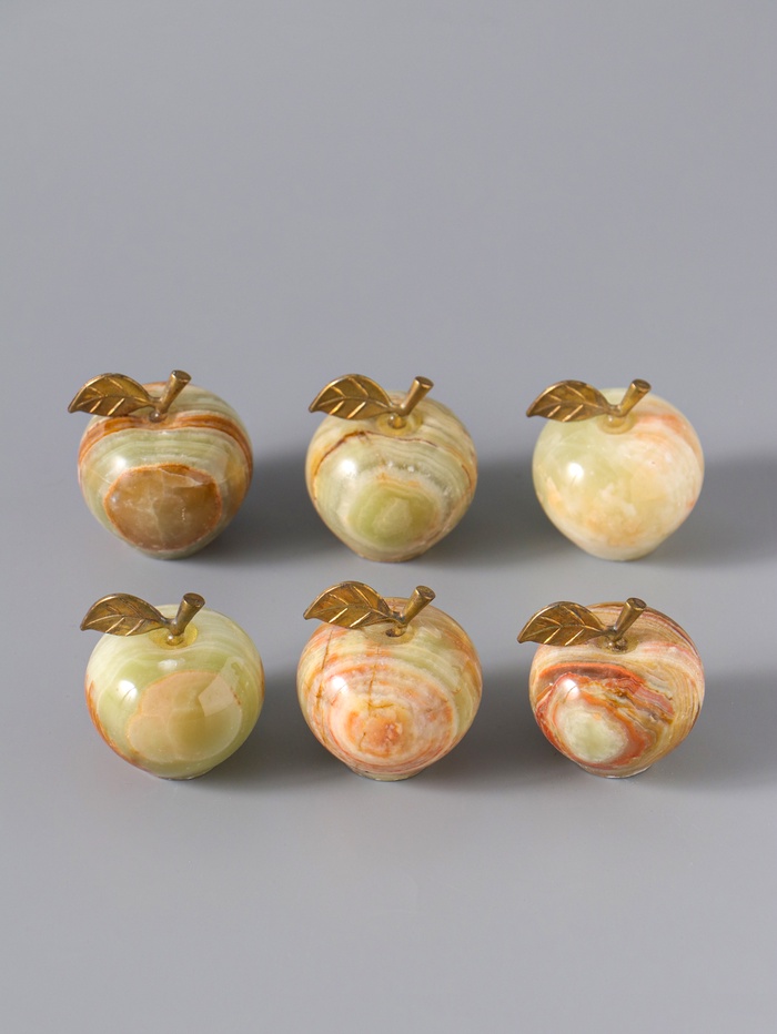 Набор фигурок 6 шт. «Яблоко», 3.8 см, оникс - Фото 1
