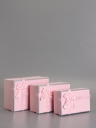 Набор подарочных коробок 3 в 1 прямоугольные с бантом, сладкая вата, 23×16×9.5; 21×14×8; 19×12×6.5 см - Фото 2