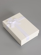 Набор подарочных коробок 3 в 1, прямоугольные с бантом, молочный, 33.5×25×11.5; 29×21×9; 24.5×17×6.5 см  (артикул 10958791)  большой выбор товаров оптом и в розницу по низким ценам с доставкой