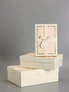 Набор подарочных коробок 3 в 1, прямоугольные с бантом, крем-брюле, 33.5×25×11.5; 29×21×9; 24.5×17×6.5 см - Фото 2