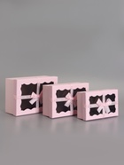 Набор подарочных коробок 3 в 1, прямоугольные с окном, розовый барби, 23×16×9.5; 21×14×8; 19×12×6.5 см  (артикул 10958794)  большой выбор товаров оптом и в розницу по низким ценам с доставкой