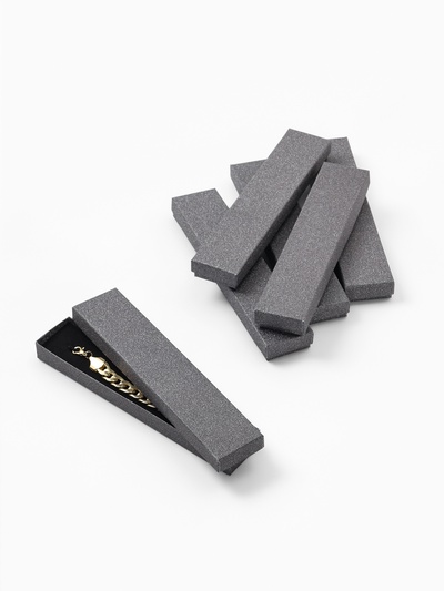 Набор коробочек подарочных 6 шт. под браслет, цепочку «Блеск», 21×4 см, цвет чёрный