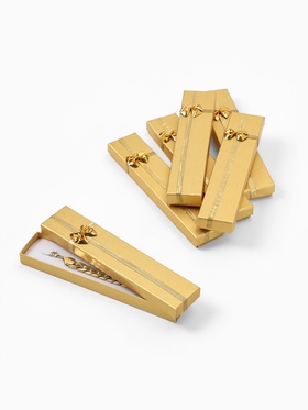 Набор коробочек подарочных 6 шт. под браслет, часы «Слиток», 21×4 см, цвет золото