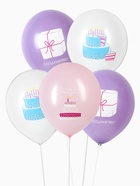 Воздушный шар латексный 12" «Розовый торт. С днём рождения», набор 50 шт. - Фото 2