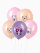 Воздушный шар латексный 12" «С днём рождения. Лисичка», набор 50 шт. 10954696