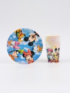 Посуда одноразовая бумажная на 10 персон: стаканы, тарелки, скатерть, Друзья - Фото 10