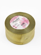 УЦЕНКА Лента парчовая 50 мм × 25 ±1 ярд(23 м ±1 м) золотой АУ - Фото 2