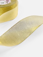 УЦЕНКА Лента парчовая 50 мм × 25 ±1 ярд(23 м ±1 м) золотой АУ - Фото 6