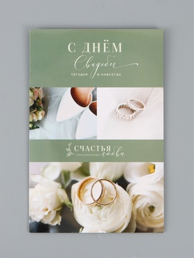 Открытка поздравительная с карманом для денег «Свадьба», 19 х 29 см