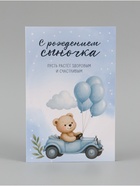 Открытка поздравительная с карманом для денег «С рождением сыночка», 19 х 29 см - Фото 1