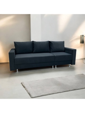 Диван прямой «Тренсформер», спальное место 2000×1450 мм, ткань калифорния 08 (california 08), цвет тёмный графит