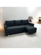 Диван прямой «Тренсформер», спальное место 2000×1450 мм, ткань калифорния 08 (california 08), цвет тёмный графит - Фото 2