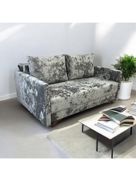 Диван прямой «Евроканапе 1.4», спальное место 1400×1920 мм, ткань bliss 42, цвет тёмно–серый