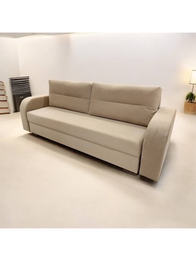 Диван прямой «Киви 3», спальное местом 1920×1500 мм, ткань velutolux 07, цвет бежевый