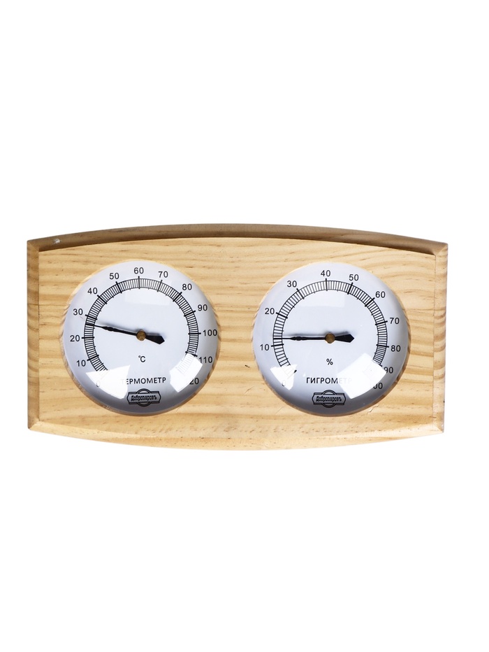 УЦЕНКА Термометр-гигрометр для бани, деревянный - Фото 1