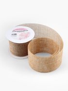 УЦЕНКА Лента текстильная 60мм*5±0,5ярд(4,5м±0,5м) №205 бежевый иск АУ - Фото 2