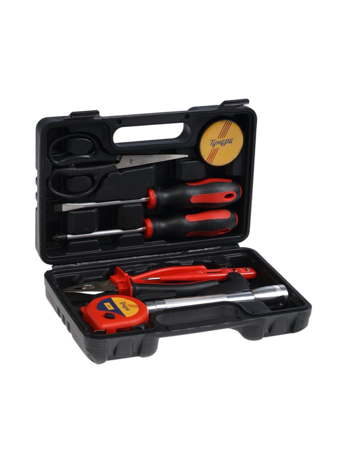 УЦЕНКА Набор инструментов в кейсе ТУНДРА "23 ФЕВРАЛЯ", в подарочной упаковке, 8 предметов - Фото 1