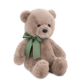 Мягкая игрушка «Медвежонок Тёпа с зеленым бантом», мокко, 33 см