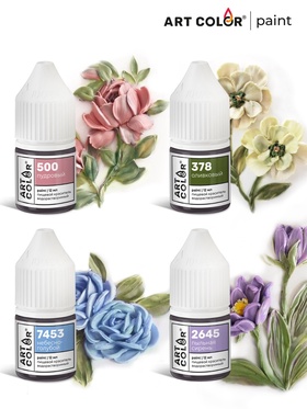 Набор красителей Art Color Paint «ПИОН» 4 пастельных цвета по 12 мл