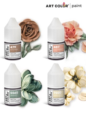 Набор красителей Art Color Paint «Роза», 4 пастельных цвета по 12 мл
