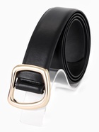 Ремень женский, затяжка, без винта, 4×110 см, пряжка золотистая, чёрный - фото 809539681