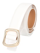 Ремень женский, затяжка, без винта, 4×110 см, пряжка золотистая, белый  (артикул 10961977)  большой выбор товаров оптом и в розницу по низким ценам с доставкой