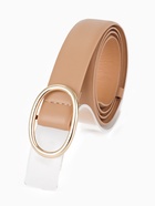 Ремень женский, 3×110 см, затяжка, без винта, золотистая пряжка, бежевый - фото 809539705