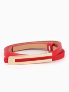 Ремень женский, 0.8×110 см, гвоздик, золотистая пряжка, красный - Фото 3