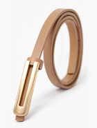 Ремень женский, 0.8×110 см, гвоздик, золотистая пряжка, бежевый - фото 809539720