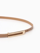 Ремень женский, 0.8×110 см, гвоздик, золотистая пряжка, бежевый - фото 809539722