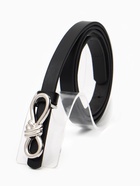 Ремень женский «Бант», серебристая пряжка, 1.5×110 см, гвоздик, чёрный - фото 809539746