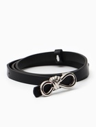 Ремень женский «Бант», серебристая пряжка, 1.5×110 см, гвоздик, чёрный - фото 809539747