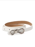 Ремень женский «Бант», серебристая пряжка, 1.5×110 см, гвоздик, белый  (артикул 10961998)  большой выбор товаров оптом и в розницу по низким ценам с доставкой