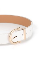 Ремень женский, 4×110 см, без винта, пряжка золотистая, 1 прокол, белый  (артикул 10962004)  большой выбор товаров оптом и в розницу по низким ценам с доставкой