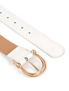 Ремень женский, 4×110 см, без винта, пряжка золотистая, 1 прокол, белый  (артикул 10962004)  большой выбор товаров оптом и в розницу по низким ценам с доставкой