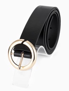 Ремень женский, 4×110 см, матовая пряжка, 1 прокол, чёрный - фото 809539784