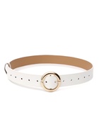 Ремень женский, 4×110 см, матовая пряжка, 1 прокол, белый - фото 809539794